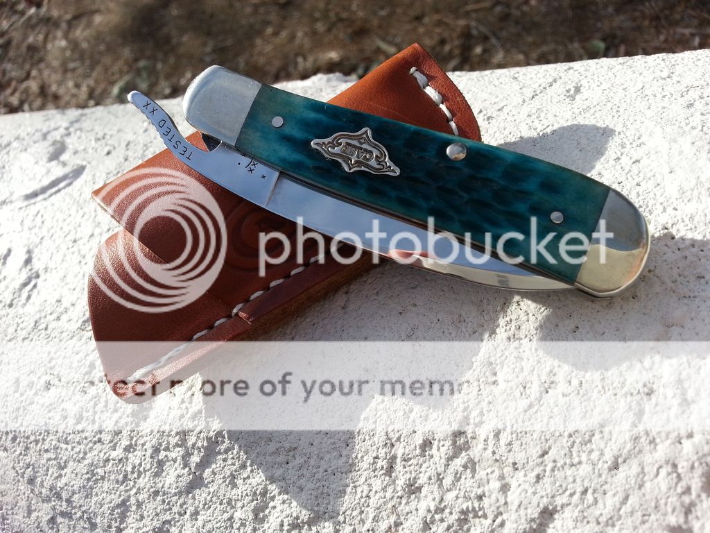 FS Case Russlock Drop Point Blade + Case Leather Sheath